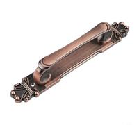 Antique Brass Pull Handle Style Door Knob Sliding Barn Door Hardware Rust Proof Cabinet Handles Brushed Aluminium Drawer Pulls Vintage Wardrobe Door Fittings Coffee Brown(Red bronze 282MM)