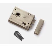 Antique Brass Rim Latch Lock Snib Bedroom Bathroom Cottage Vintage Classic Aged AB-hardware