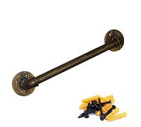 Antique Brass Round Stair Railing, Indoor Outdoor il, Wrought Iron Balustrade, Support Rod for Bathroom Hallway, 570cm Length