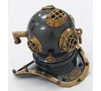 Antique Brass Scuba Mini Diving Divers Helmet US Navy Steel Vintage For Divers, Historians & Vintage Lovers.