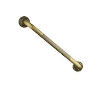 Antique Brass Shower Grab Rail with Anti Slip Handle Screw Mounted Bath Safety Bar for Bathroom Vintage Gold Decorative Accessories Petal Relief Series 51.5cm