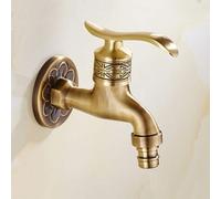 Antique Brass Single Cold Water Faucet for Mop & Washing Machine - Kupfer Design, Perfect for Home Décor and Utili Use