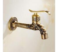 Antique Brass Sink Faucet & Washing Machine Tap, Single Cold Water, Kupfer Design, Home Decor, Easy Inllat, Plumbing Solut