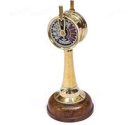 Antique Brass Speed Controller Telegraph with Wooden Base Beautiful 7 inch Telegraph for Home Decor & Office Decor