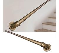 Antique Brass Stair Railing 1ft-20ft, Indoor Outdoor il, Industrial Wrought Iron Banister, Stairs Guard for Porch & Deck