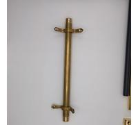 Antique Brass Stair Rods for Carpet Runners, 20-50 Inch Length, Heavy-Duty Rug Holder Brackets, 3-16 Pieces, Ideal for Thick Carpets (12pcs, 38in)