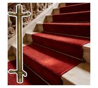 Antique Brass Stair Rods for Carpet Runners 22 50 Inch Adjustable Staircase Holders 14 Pack Tubular Poles with Screws Perfect for Showrooms Museums Libraries