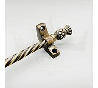 Antique Brass Stair Rods with Thistle Finial 3/8" x 28.5" Elegant and Timeless Design