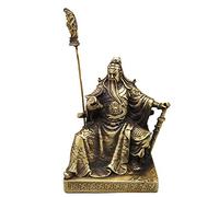 Antique Brass Statue Of God Of Wealth In Brass Sculpture Ornaments Pure Copper Reading Guan Gong Ornaments