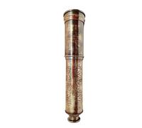 Antique Brass Telescope with Leather Box - Handheld Nautical Telescope Brass Finish Design Engraved Spyglass for Decor, Gifting, Collectors, Maritime Enthusiasts (Black Antique, 32 inch)