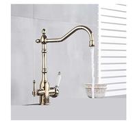 Antique Brass Touchless Kitchen Faucet with Sensor Technology & Stainless Steel Filter - Elegant Upgrade for Modern Homes, Easy Installation & Design