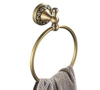 Antique Brass Towel Ring, Hand Towel Holder for Bathroom Wall Mount Retro Round Towel Rail Rack