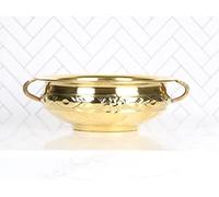 Antique Brass Traditional Round Decorative Urli Pot Flowers Floating Candles Bowl Home & Living Room Decor Centre Show Piece