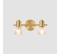 Antique Brass & Vintage Gold Wall Sconce3Light Flower Vanity Lights for Bathroom MidCentury Industrial Fixtures Over Mirror Perfect for Makeup Desk & Farmhouse Decor