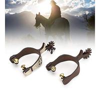 Antique Brass Western Spurs, Handcrafted Cowboy Boot Spurs with Decorative Elements for Men and Women Riding Boots