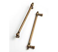 Antique Brass Zinc Alloy Cabinet Pulls, 6.3in / 160mm Hole Center Classic Vintage Drawer Handles Hardware Handles for Kitchen Cabinet Bathroom Dresser and