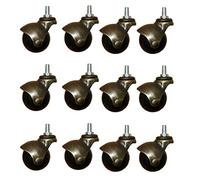 Antique Bronze 2Inch Kul Fur Wheels M8/M10 Threaded Stem Office Chair & Sofa Casters Coffee Table li 4PackRolling Casters