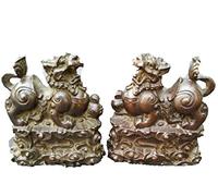 Antique Bronze Antique Miscellaneous Collection Copper Kirin Rui Beast God Beast Pair Small Ornaments