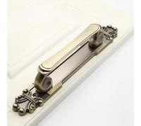 Antique Bronze Barn Door Handle (2888 Surface Mounted Cyan Bronze - Large) | Traditional ornate design with flush hardware style, ideal for interior sliding doors and home renovation projects
