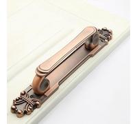 Antique Bronze Barn Door Handle (2888 Surface Mounted Red Bronze - Medium) | Traditional ornate design with flush hardware style, ideal for interior sliding doors and home renovation projects