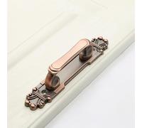 Antique Bronze Barn Door Handle (2888 Surface Mounted Red Bronze - Small) | Traditional ornate design with flush hardware style, ideal for interior sliding doors and home renovation projects