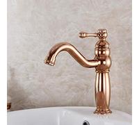 Antique Bronze Bathroom Faucet 360° Swivel Copper Hot & Cold Mixer Tap Single Handle Sink Mixer for Bathroom and Lavabo Elegant Design for Modern Decor,C