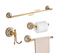 Antique Bronze Bathroom Hardware Set,Adjustable Towel Rack, Toilet Roll Paper Holder,Hand Towel Holder,Hook, Bathroom Accessories Set Wall Mounted