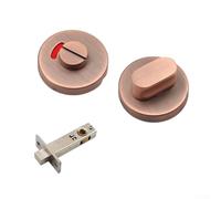 Antique Bronze Bathroom Stall Lock Featuring Clear Occupancy Sign And Secure Latch System For Heavy Duty Commercial Use(antique red bronze)