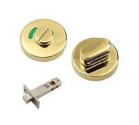 Antique Bronze Bathroom Stall Lock Featuring Clear Occupancy Sign And Secure Latch System For Heavy Duty Commercial Use(gold)