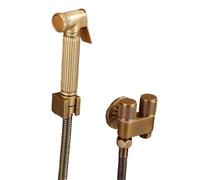 Antique Bronze Bidet Spray Set Brass Dual Function Bidet Faucet for Bathroom & Shower High Pressure for Corner Toilets Elegant Bathroom Upgrade (Antique C)