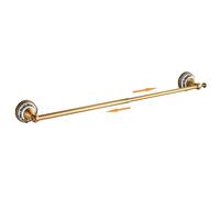 Antique Bronze Brass Towel Bar,Adjustable 15.5 to 27.5 Inch Bath Towel Bar Rack for Bathroom Towel Holder, Wall Mounted Bathroom Hardware Accessories,Porcelain Design