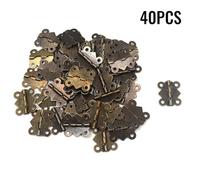 Antique Bronze Butterfly Hinges 40pcs with Engraved Design, Perfect for Miniature Projects and Small Cabinets