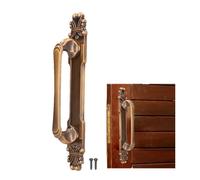 Antique Bronze Cabinet Handle,European Style Door Pull Handle with Back Plate Cabinet Knobs Door Pull Knobs 11x1.7x2.2inch for Cupboard Wardrobe Furniture Hardware