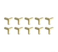 Antique Bronze Corner Protectors Set, 10PCS for Jewelry and Furniture, Providing Elegant Protection and Easy Setup (Yellow)