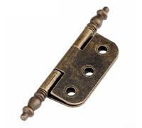 Antique Bronze Crown Head Hinges Decorative Iron Door Hinge 70x35mm with Screws for Vintage Wooden Jewelry Box Cabinet Cupboard 4 Pack
