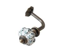Antique Bronze Curtain Tie Backs Hook Decorative Wall Hook Coat Hangers Flower Hook Bathroom Towel Hook for Windows, Doors & Shower Curtains(B)