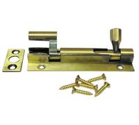 Antique Bronze Door Bolts 75mm Naked Door Bolts Heavy Duty Tower Bolt Lock with Screws for Bedroom Bathroom Toilet Shed Gate Cupboards and Cabinets Pack of 1