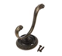 Antique Bronze Double Hooks - Heavy-Duty Decorative Coat Racks, Sturdy for Hats, Towels & Keys,Bronze