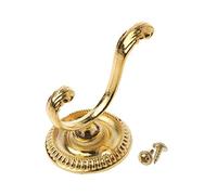 Antique Bronze Double Hooks - Heavy-Duty Decorative Coat Racks, Sturdy for Hats, Towels & Keys,Gold