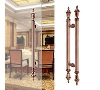 Antique Bronze Double-Sided Glass Door Pull Handle, 60cm for Home, Office, Store & Meeting Halls - Stylish Wood Door Handle for Sliding Doors