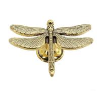 Antique Bronze Dragonfly Drawer Knob Zinc Alloy Door Handle for Wardrobe Closet Cupboard Pulls Kids Room Furniture Hardware 38mm(Ancient Gold)