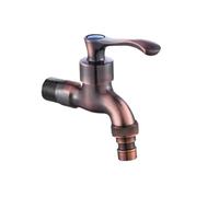 Antique Bronze Garden Faucet, Vintage Wall-Mounted Water Tap, Decorative Outdoor Hose Bib, Brass Washing Machine Spigot, Classic Garden Water Valve (Color 2)