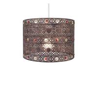 Antique Bronze Gem Moroccan Style Chandelier Ceiling Light Shade Fitting, Plastic/Metal, Antique Bronze