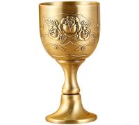 Antique Bronze Metal Wine Goblet 3D Embossed Zinc Alloy(25ml)