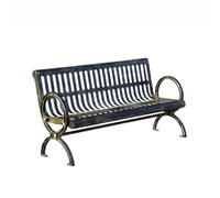 Antique Bronze Outdoor Garden Bench - 1.5m Retro Double Bench with Backrest for Patio, Park & Yard - Durable Metal Seat for Relaxation & Style