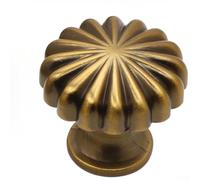 Antique Bronze Round Cabinet Knob, Nordic Style Aluminum Alloy Drawer Pull Handle For Kitchen Wardrobe, Coffee Antique Finish, 3x1.8x2.7cm(Coffee Ancient)