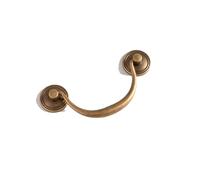 Antique Bronze Solid Brass Cabinet Knobs Shell Handle Cupboard Handles Furniture Hardware Drawer Pull Kitchen Drawer Handles(Pitch-row-96mm)
