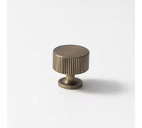 Antique Bronze Vertical Lines Solid Brass Drawer Knobs Bedroom Pulls Kitchen Cabinet Door Handle Gold Pull Satin Bronze Diam35 x H35mm