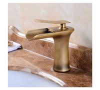 Antique Bronze Waterfall Bathroom Faucet Deck Mounted Hot & Cold Mixer Tap Chrome Finish Stylish Basin Mixer for Home Elegant Design for Modern Bathrooms