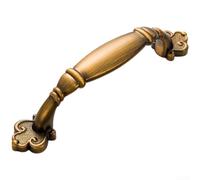 Antique Bronze Zinc Alloy Cabinet Pulls, 2pcs New Chinese Style Single Hole Drawer Handles for Furniture Doors, Vintage Brown Knobs Set(C)